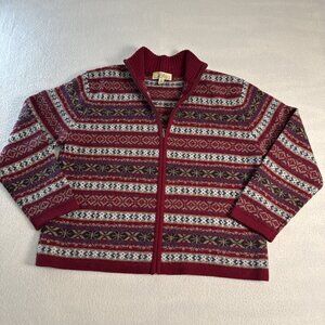Cabela's Women's Full Zip LambsWool ￼Cardigan Sweater Size 2XLarge